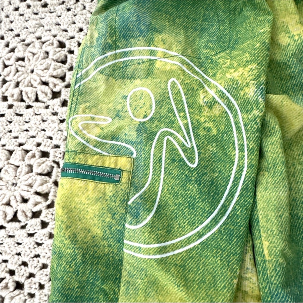 Zumba Pants Joggers Green Cargo Parachute Adjustable Ankle Strap XS - Picture 7 of 15